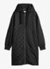 Gewatteerde jas met quilt patroon en steekzakken - Black-0001 / Zwart