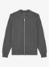 Grofgebreid vest in scheerwolblend - Graphite Grey Melange-969 / Grijs