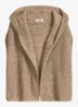 Grofgebreid vest met capuchon - Sandpaper-2326 / Beige