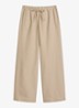 Loose fit broek in lyocell blend - Beige