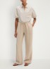 Loose fit broek met steekzakken - Sandpaper-2326 / Beige