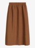 Maxi rok van linnen met plooien - Burnt Brown-1972 / Bruin