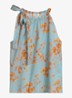 Mouwloze top met print - Medium Blue_Multi_04-4931 / Blauw