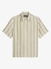 Overhemd in linnenblend met streepprint - Medium Grey 38-0863 / Grijs