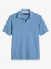Polo in linnenblend - Blauw