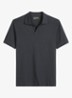 Polo in linnenblend - Donkerblauw