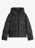 Puffer jack met capuchon en steekzakken - Black / Zwart