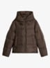 Puffer jack met capuchon en steekzakken - Burnt Coffee / Bruin