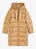Puffer jas met capuchon - Camel