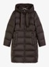 Puffer jas met capuchon - Donkerbruin