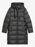 Puffer jas met capuchon - Donkergrijs
