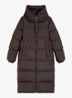 Puffer jas met capuchon - Donkerbruin