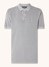 Regular fit polo met logoborduring - Grijs