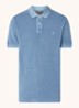 Regular fit polo met logoborduring - Blauwgrijs