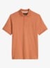 Regular fit polo met logoborduring - Faded Coral-1738 / Bruin