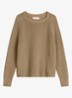 Ribgebreide pullover van katoen - Camel