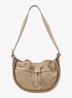 Schoudertas van suède  met verstelbare schouderriem - Earthy Taupe / Beige
