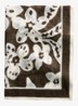 Sjaal met bloemenprint - Donkerbruin