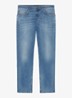 Straight leg jeans met donkere wassing - Blauw
