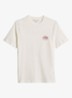 T-shirt met logo- en backprint - Silky White-1183 / Wit