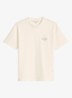 T-shirt met logo- en backprint - Gebroken wit