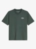 T-shirt met logo- en backprint - Donkergroen