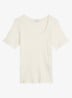 T-shirt met ronde hals - White Cotton / Wit