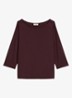 T-shirt met ronde hals - Kersenrood
