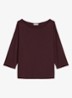 T-shirt met ronde hals - Kersenrood