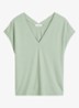 T-shirt met V-hals - Lindegroen