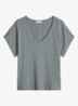 T-shirt met V-hals - Quiet Sea-0639 / Blauw