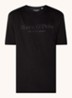 T-shirt van  katoen met logo - Zwart