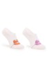 Carol kousenvoetjes in katoenblend met glitter in 2-pack - Oranje