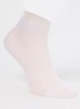 Hazel sokken met lurex en logo - Wit