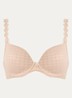 Avero voorgevormde beugel bh met bloemborduring - Beige