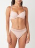 Louie naadloze string met mesh - Oudroze