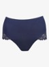 Soft Studio high waisted slip met kant - Donkerblauw