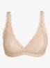 Soft Studio voorgevormde bralette met overlay van kant - Beige