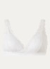 Soft Studio voorgevormde bralette met overlay van kant - Wit