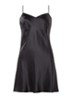 Slipdress van zijde - Zwart