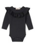 Bibbi romper met volant - Zwart