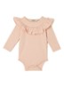 Bibbi romper met volant - Oudroze