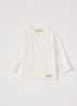 Tut longsleeve met overslag in  katoenblend - Gebroken wit