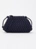 Pouch mini handtas met gevlochten detail - Royalblauw
