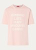 T-shirt met print - Lichtroze