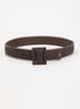 Abocca riem met structuur - Donkerbruin