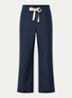 Argento high waist straight fit pantalon met steekzakken - Donkerblauw