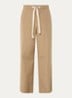 Argento high waist straight fit pantalon met steekzakken - Zand