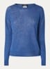 Atzeco grofgebreide top van linnen - Blauw