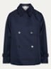 Biglia double-breasted trenchcoat met split - Donkerblauw